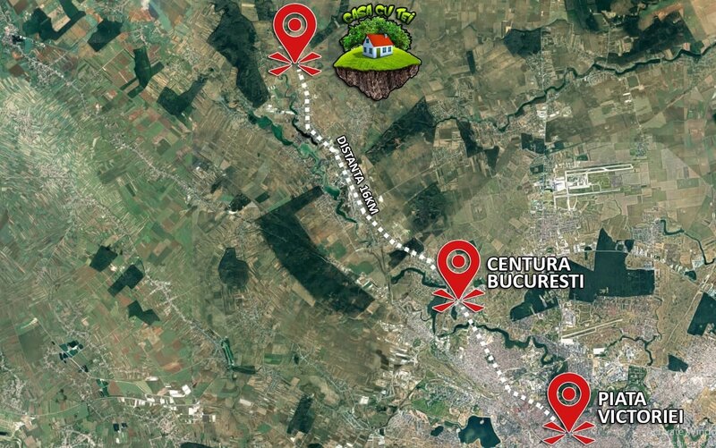 Crevedia, lot casa la 16 km distanta de Bucuresti